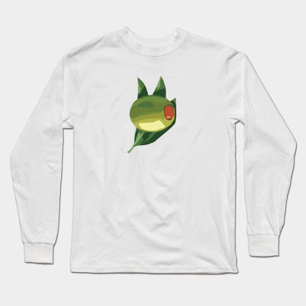 Stuffed Green Olive Long Sleeve T-Shirt by cricky